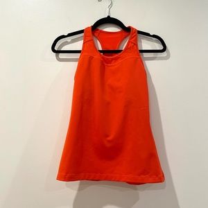Athleta Orange Tank Top with Built-In Bra